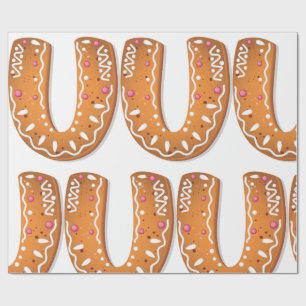 Pepparkakbröd Bokstav U Monogram Julgodis Presentpapper