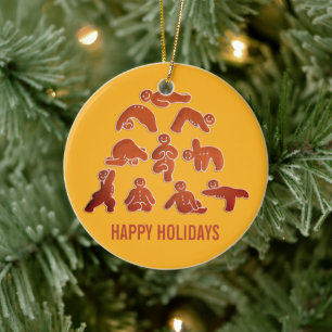 Pepparkakeyogahelg Julgransprydnad Keramik