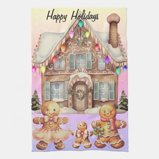 Pepparkakfamilj Kökshandduk (Vertikal)