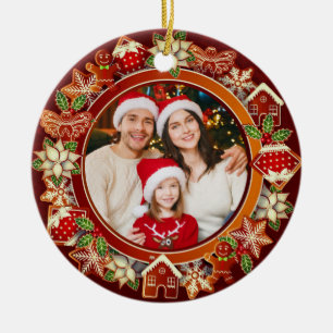 & Pepparkakjul I Anpassad Julsouvenir Julgransprydnad Keramik