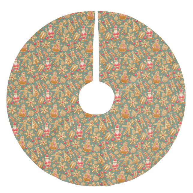 Pepparkakjulskaka Julgransmatta Borstad Polyester (Framsidan)