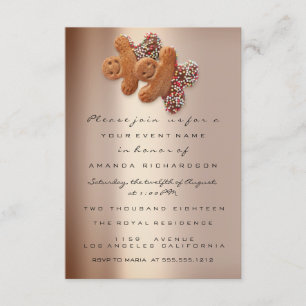 Pepparkakor Drips Rose Gold Julafton Inbjudningar