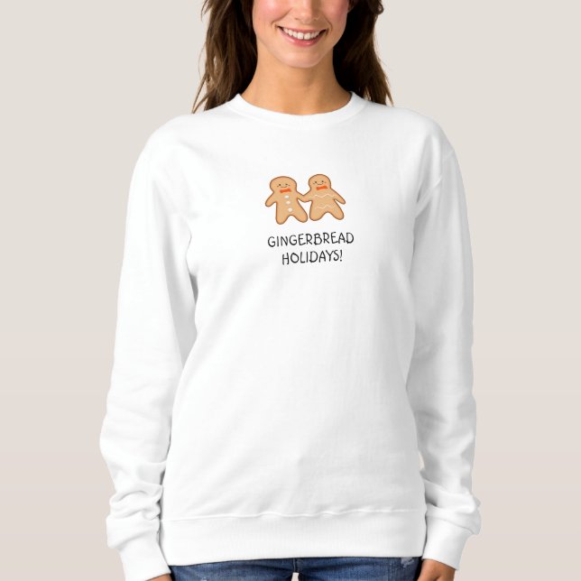 Pepparkakor Högtider Jul Sweatshirt T Shirt (Framsida)