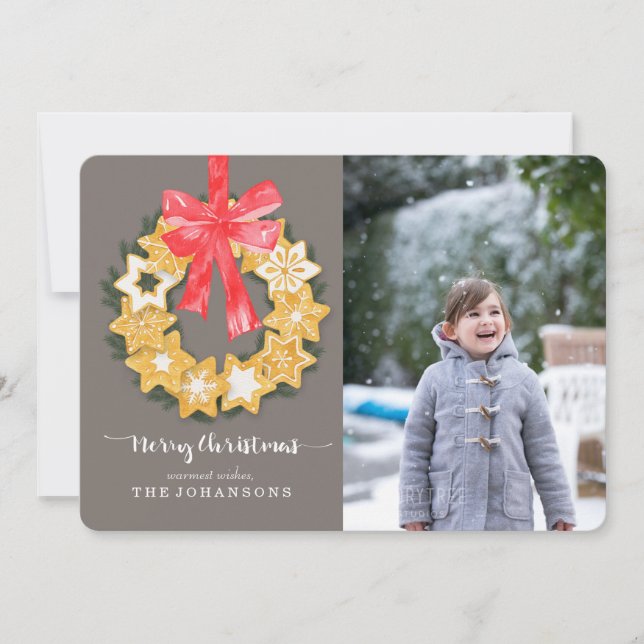 Pepparkakor Julfoto Julkort (Framsida)