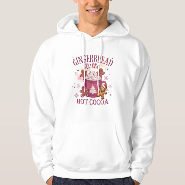 Pepparkakor latte varm choklad jul hoodie (Framsida)