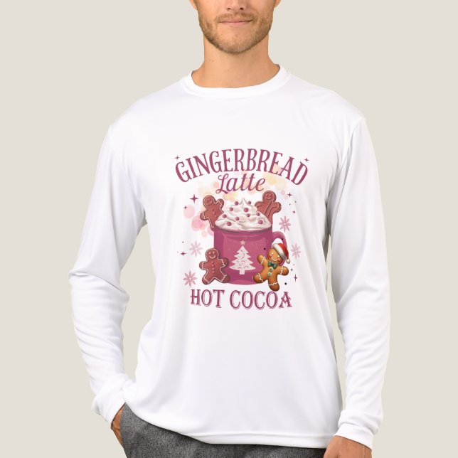 Pepparkakor latte varm choklad jul t shirt (Framsida)