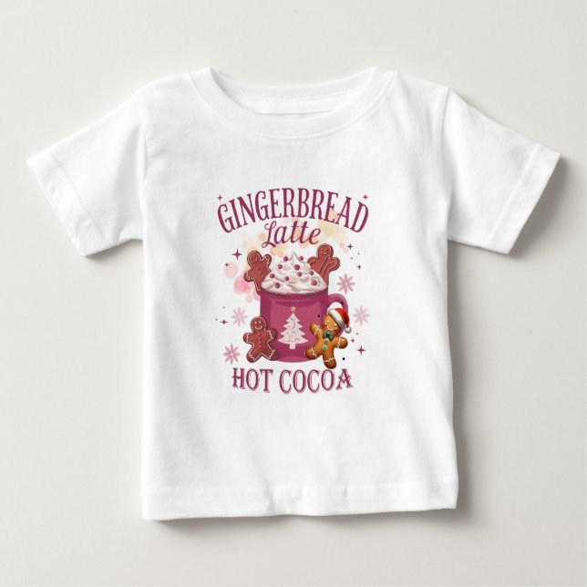 Pepparkakor latte varm choklad jul t shirt (Framsida)