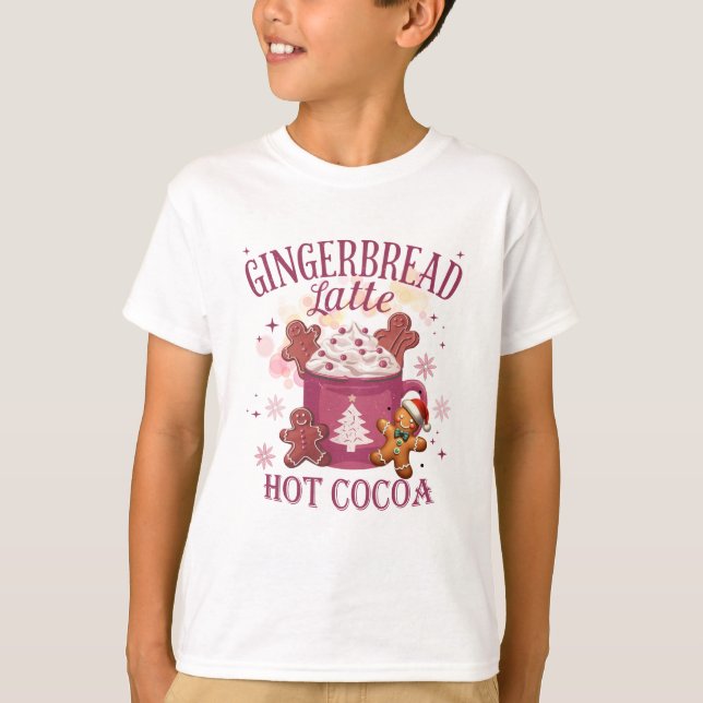 Pepparkakor latte varm choklad jul t shirt (Framsida)