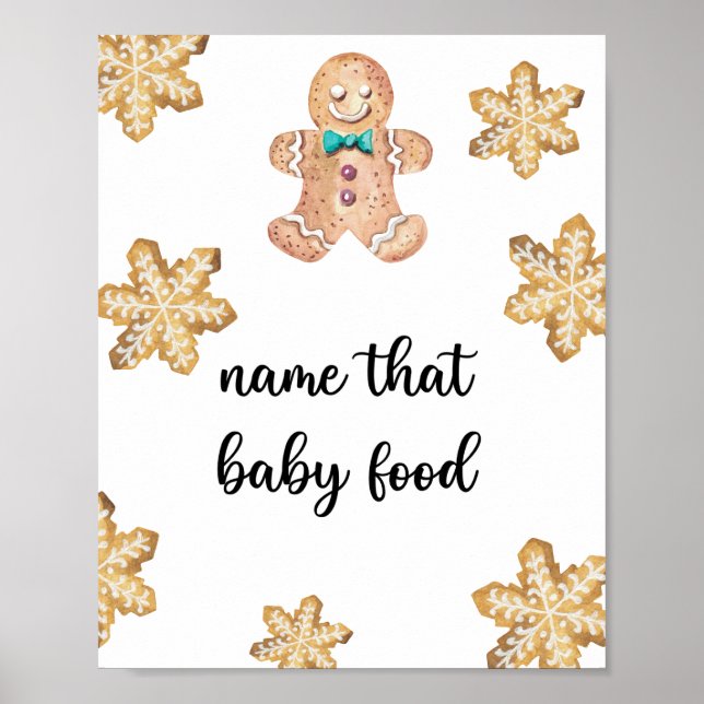 Pepparkakor - namnge den här barnmaten poster (Framsidan)