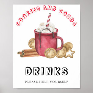 Pepparkakor och kakao drycker poster