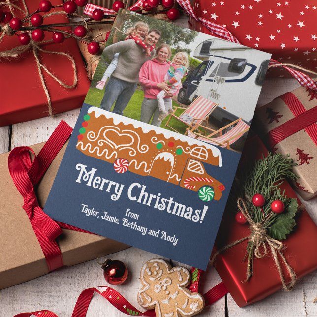 Pepparkakorhus husbil Klass C husvagn Foto Julkort (Skapare uppladdad)