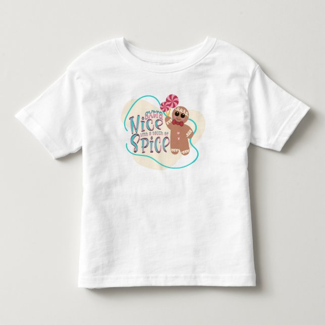 Pepparkaks jul T-shirt för tjejer (Framsida)