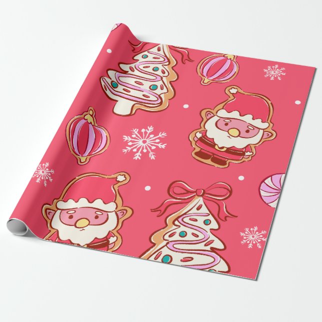 Pepparkaks julgodis presentpapper (Utrullad)