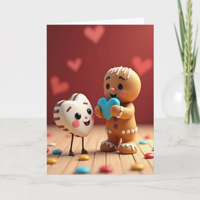 Pepparkaks kärlekskort kort (Framsida)