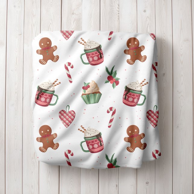 Pepparkaks- och hetchokladjul filt filt (Skapare uppladdad)