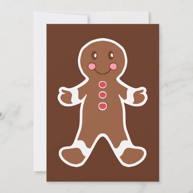Pepparkaks Pojk Inbjudningar (Framsida)