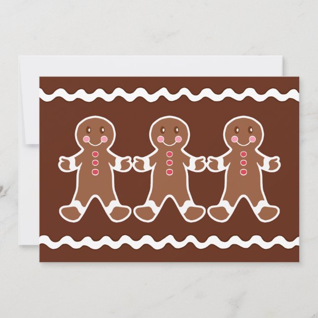 Pepparkaks Pojke Inbjudningar (Framsida)