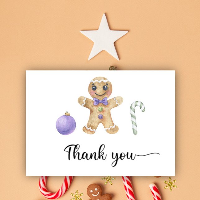 Pepparkaks pojke tackkort tack kort (Skapare uppladdad)