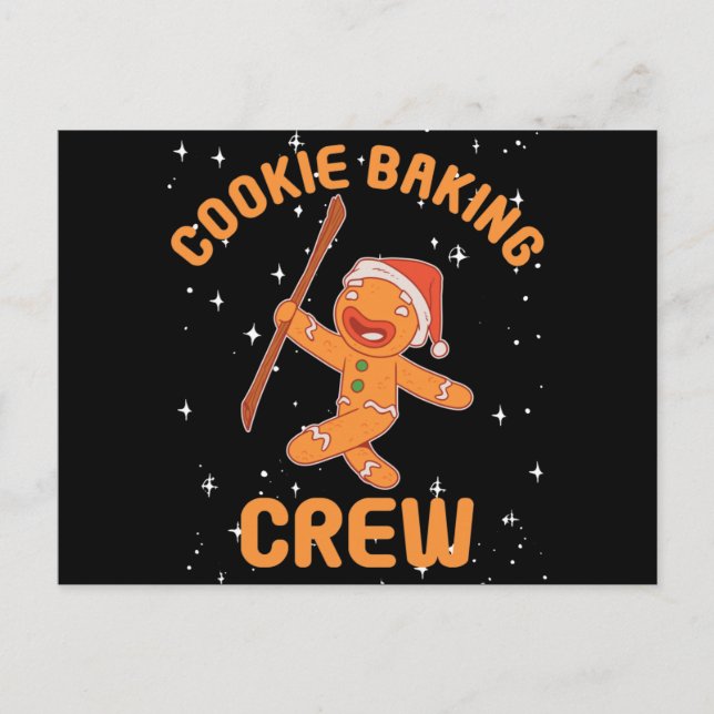 Pepparkaksbakande Crew Pepparkakor Jul Vykort (Framsida)