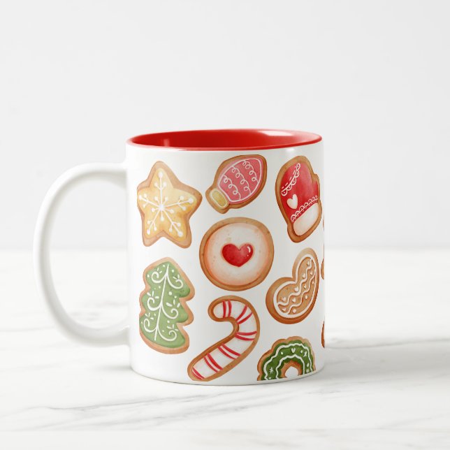 Pepparkaksbakning Festive Jul Två-Tonad Mugg (Vänster)