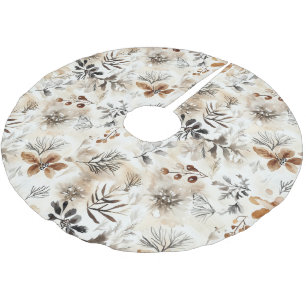 Pepparkaksblommor Julblad Julgransmatta Borstad Polyester
