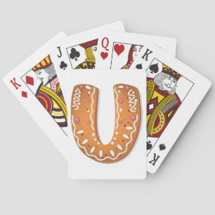 Pepparkaksbrev U Monogram Högtidsbulle Casinokort