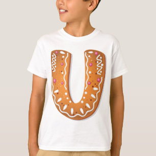 Pepparkaksbrev U Monogram Högtidsbulle T Shirt
