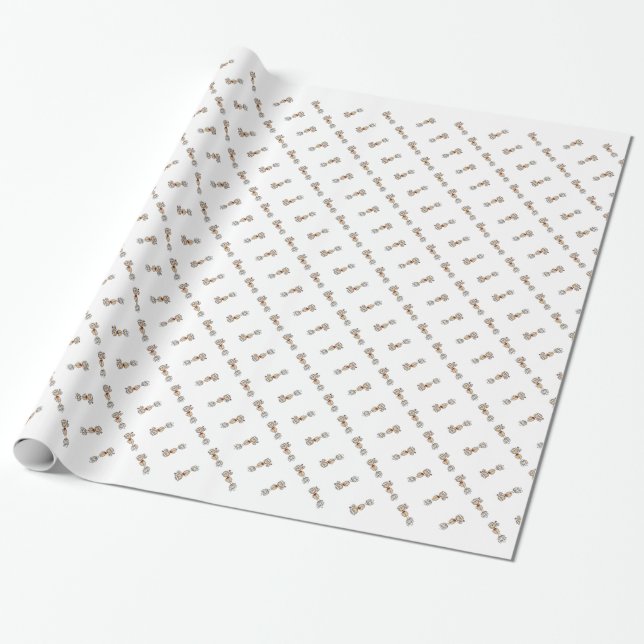 Pepparkakscookies och presenter presentpapper (Utrullad)