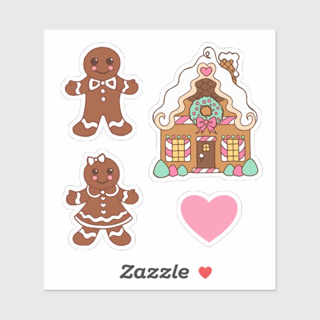 Pepparkaksdekaler Klistermärken (Ark)