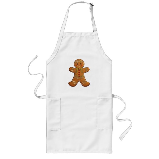 Pepparkaksformade kakor söta julen långt förkläde (Framsidan)