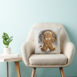 Pepparkaksformade kakor Whimsical jul Kudde