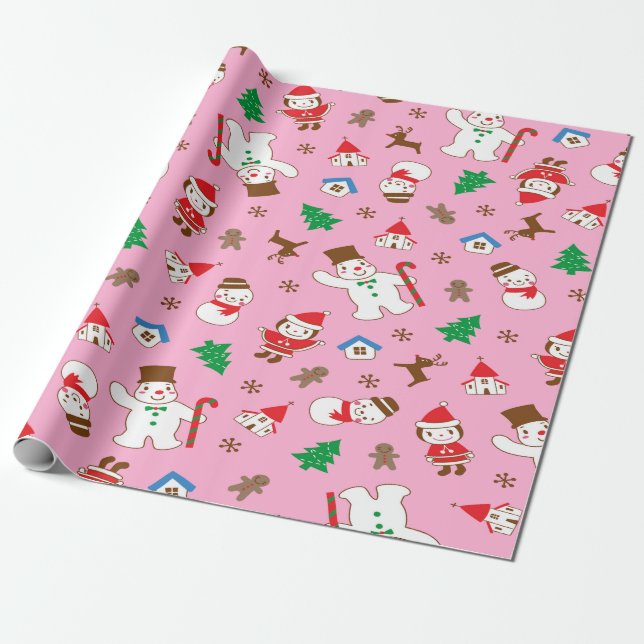 Pepparkaksglädje Presentpapper (Utrullad)