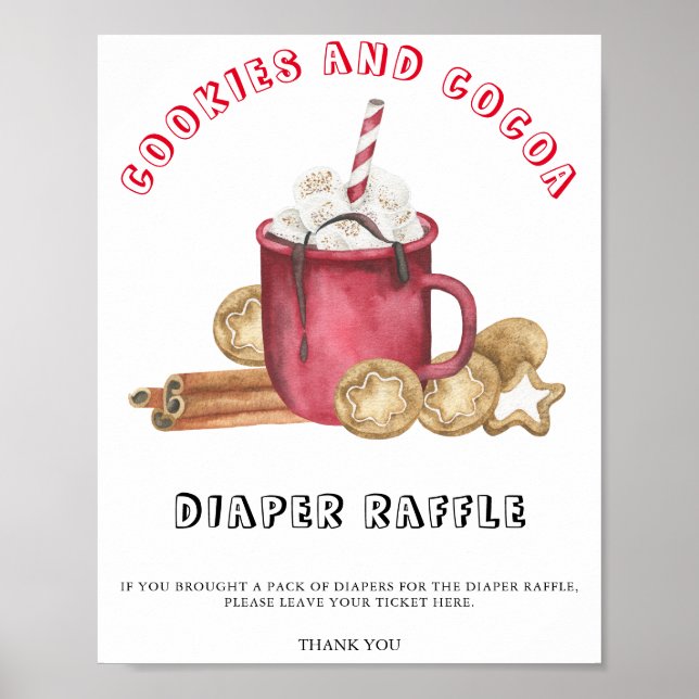 Pepparkaksgodis baby shower blöjlotteri  poster (Framsidan)
