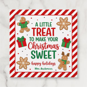 Pepparkaksgodis Jul Söt Röd Grön Design Gåvor Etiketter
