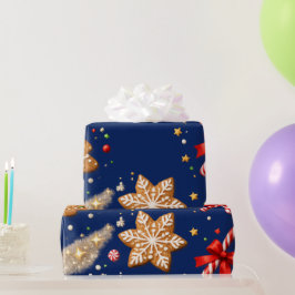 Pepparkaksgodisar och sockertoppar presentpapper