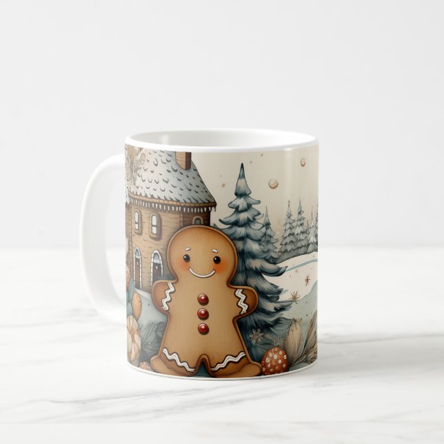Pepparkaksgubbar #5 Kaffe Mugg (Framsida vänster)