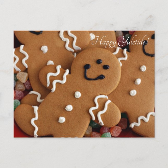 pepparkaksgubbar cookies vykort (Framsida)