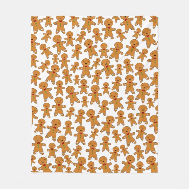 Pepparkaksgubbar Fleecefilt (Framsidan)
