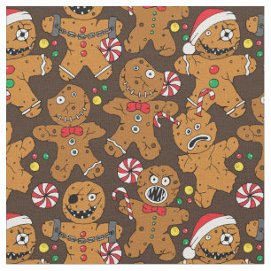 Pepparkaksgubbar för Evil jul Horror Movie Tyg