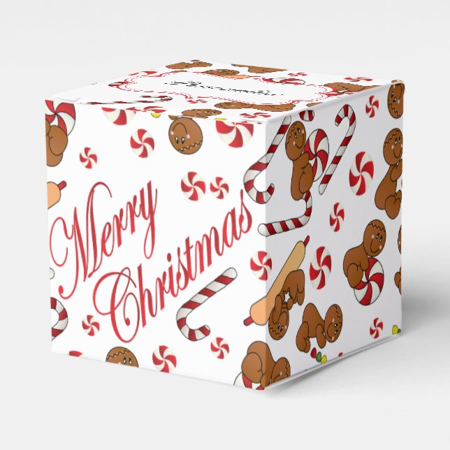 Pepparkaksgubbar för roligt presentaskar (Framsidan Sidan)