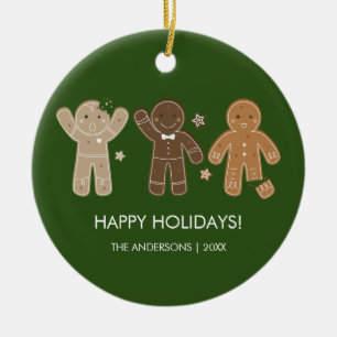 Pepparkaksgubbar Helgdag Keramisk prydnadsföremål Julgransprydnad Keramik