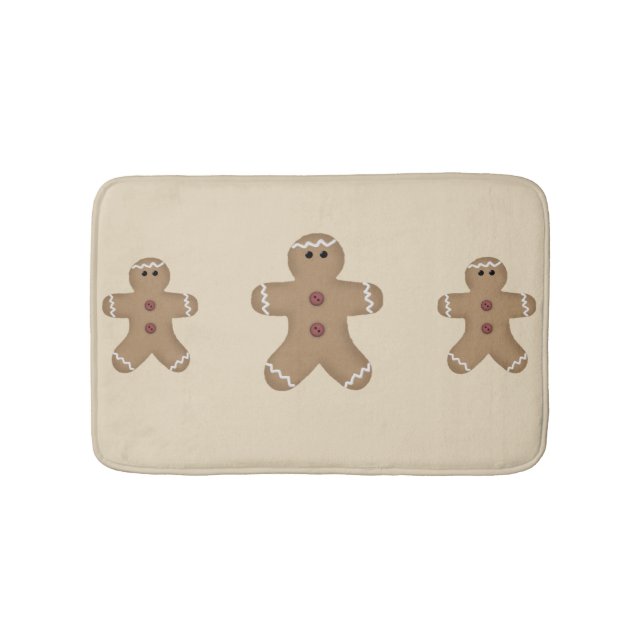 Pepparkaksgubbar Jul Bath Mat Badrumsmatta (Framsidan)