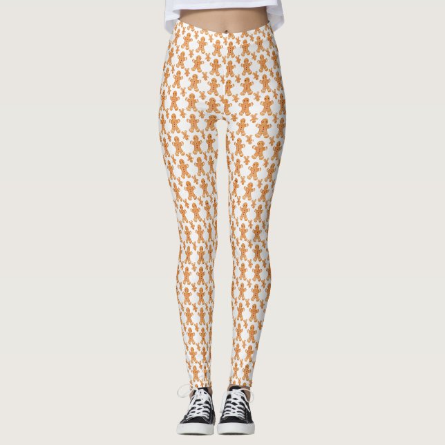 Pepparkaksgubbar Jul Helgdag Leggings (Framsida)