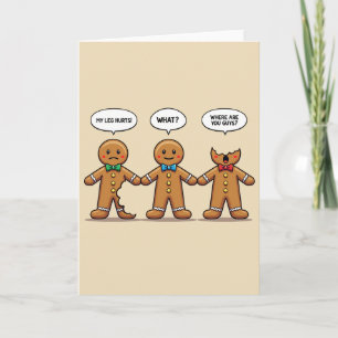 Pepparkaksgubbar Jul Serieteckning Humor Kort