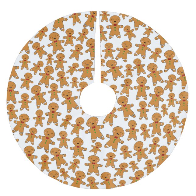 Pepparkaksgubbar Julgransmatta Borstad Polyester (Framsidan)