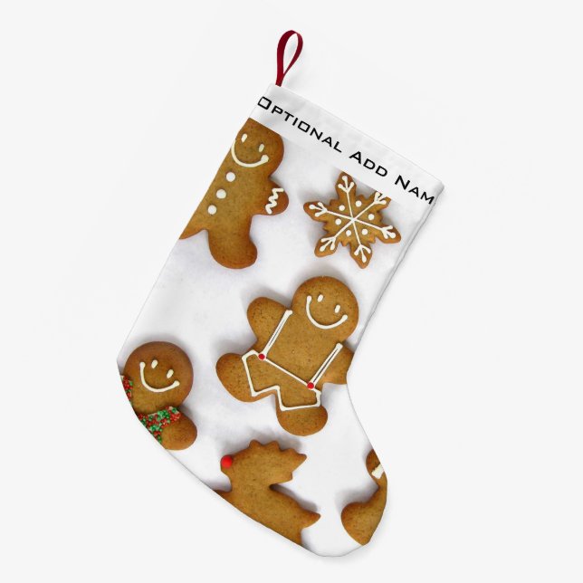 Pepparkaksgubbar julklapp liten julstrumpa (Framsidan (Hängande))