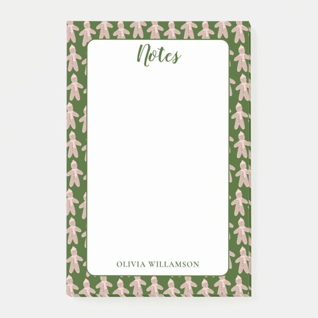 Pepparkaksgubbar Julvinter-Helgdag Post-it Block (Framsida)