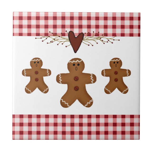 Pepparkaksgubbar Kakelplatta (Framsidan)