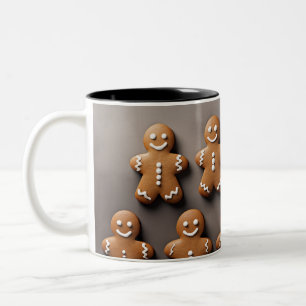 Pepparkaksgubbar Knolling Två-Tonad Mugg
