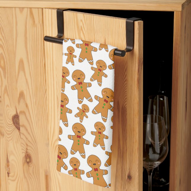 Pepparkaksgubbar Kökshandduk (Thirds Fold)